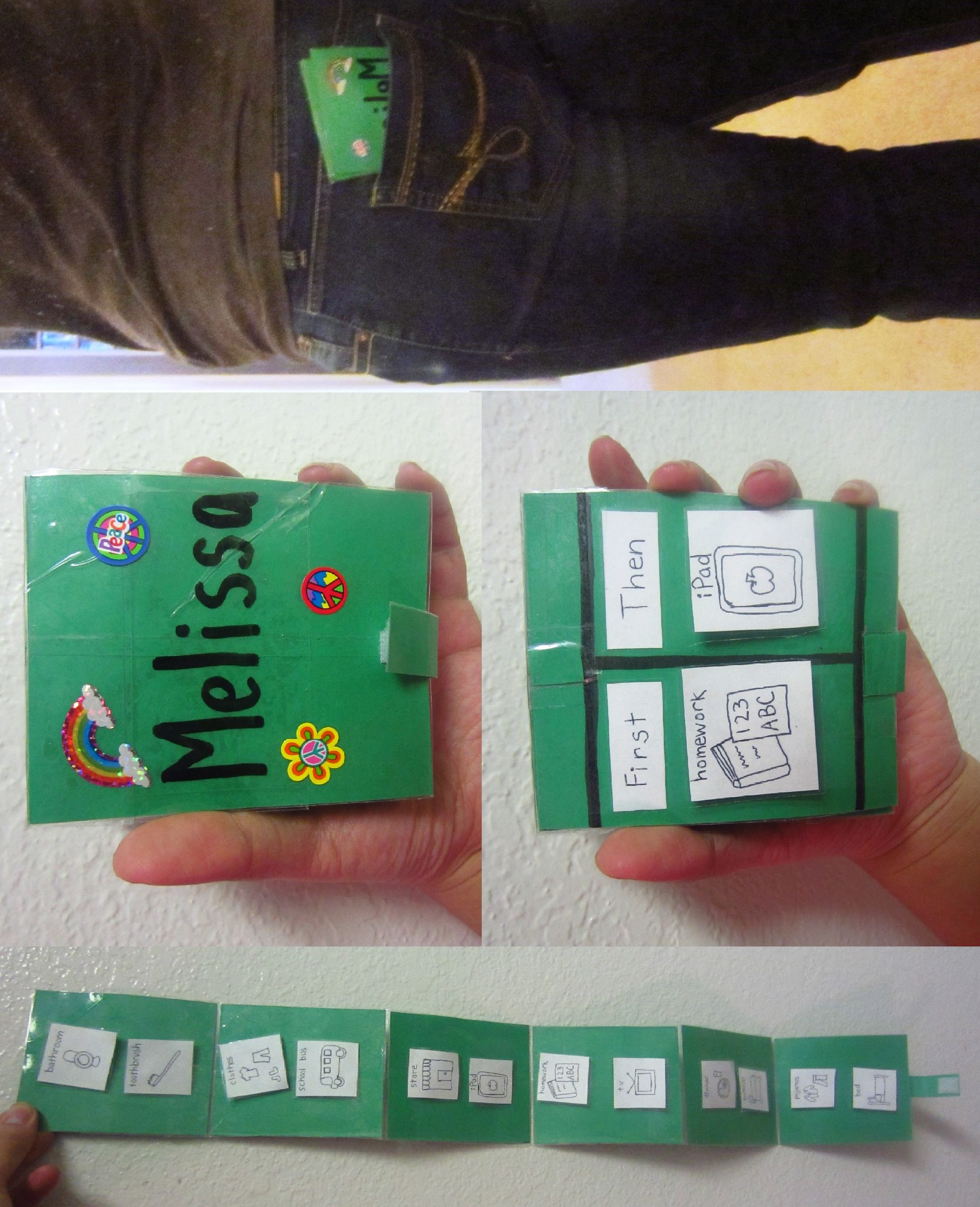 Wallet Size Portable/ Traveling Schedule: Perfect for Kids With Autism