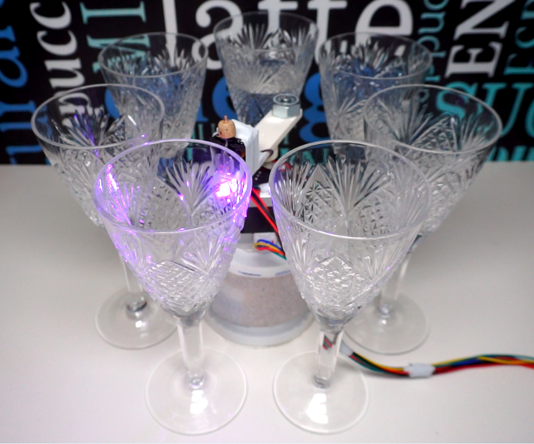 Arduino Robot Plays Music on Wine Glasses