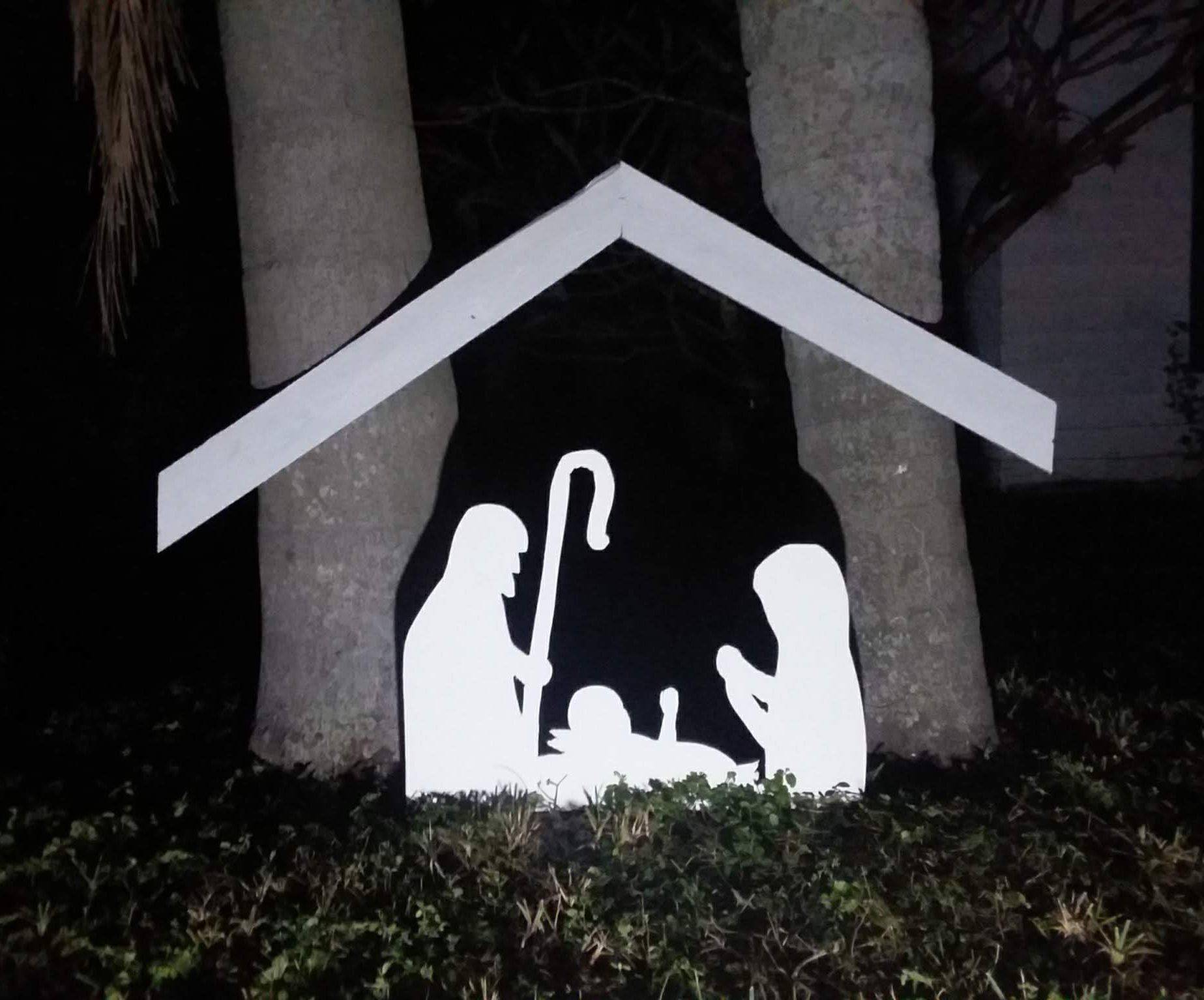 Nativity Scene From One Piece of Plywood & Scrap Wood