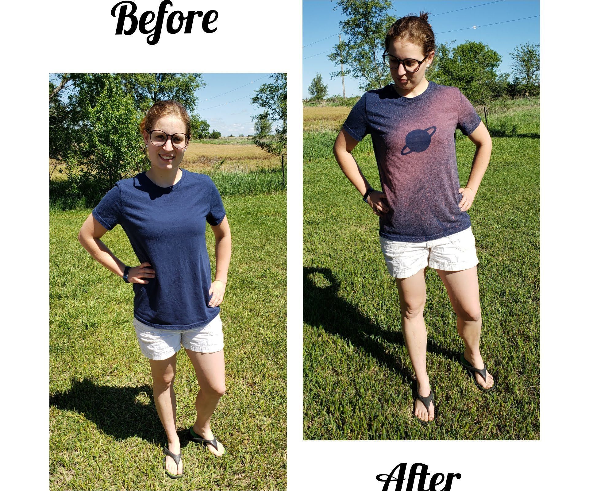 DIY Bleach Space Shirt