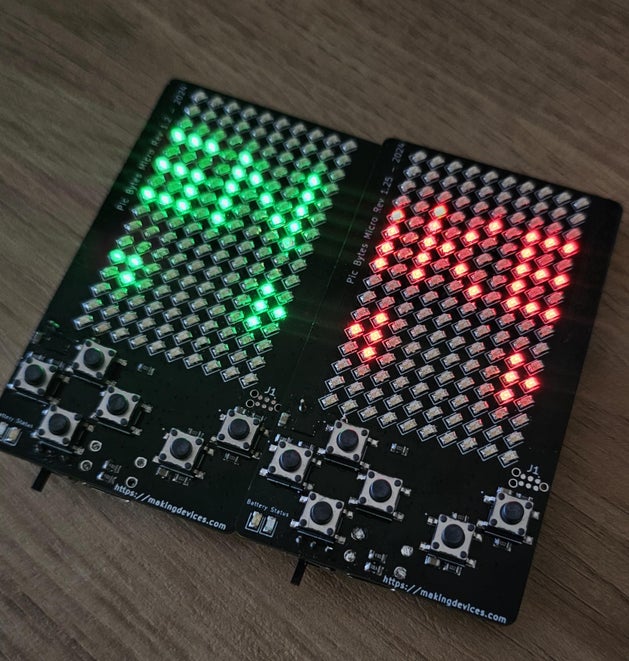 8-bit Videoconsole With a LED Matrix As Screen