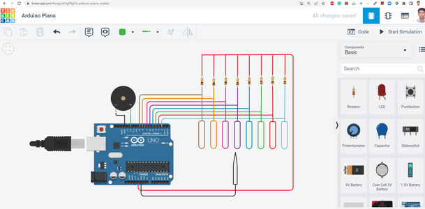 Kids Piano With Tinkercad & Block Code : 8 Steps (with Pictures ...