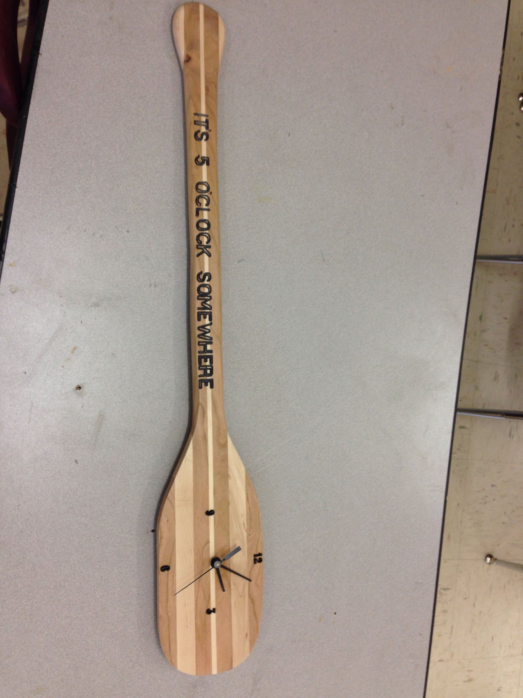 Canoe Paddle Clock