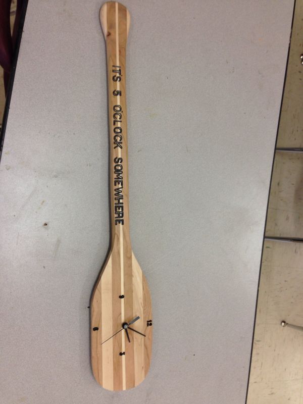 Canoe Paddle Clock