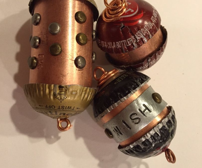 Steampunk Necklace From Leftover Pipe and Bottlecaps