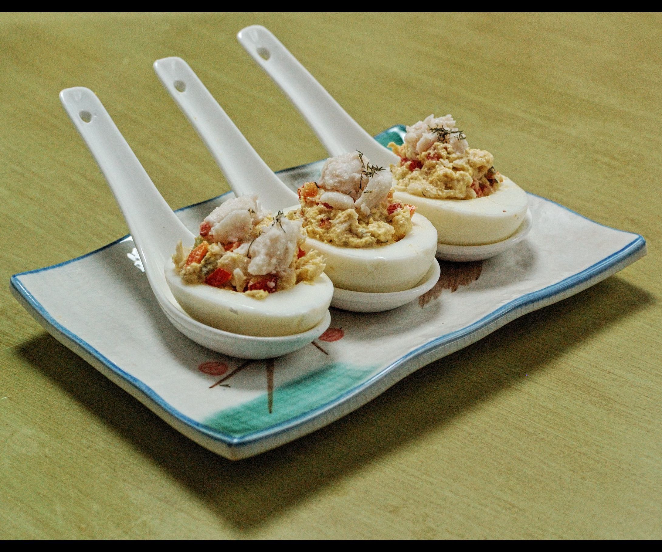 Deviled Eggs With Crab