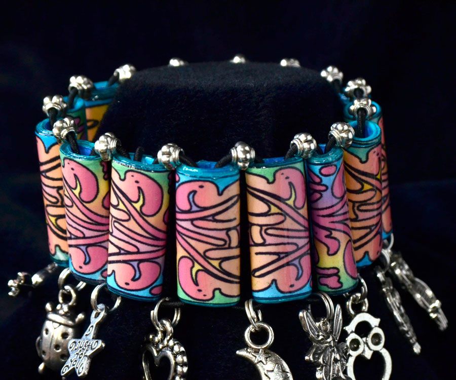Charm Bracelet From Paper Beads