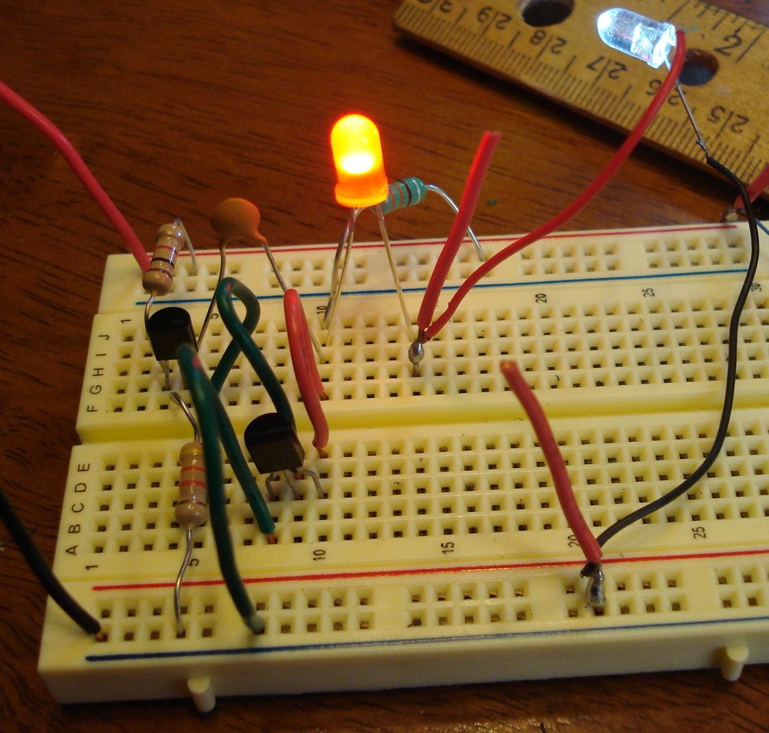 "Joule Thief" - no IC and no Transformer