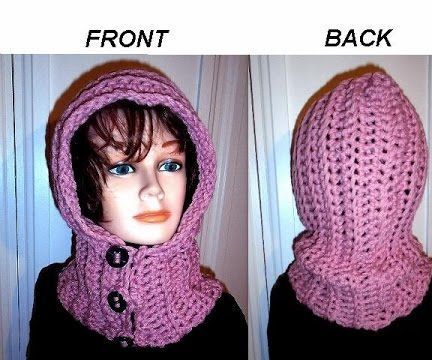 Buttoned Hood, Free Crochet Pattern