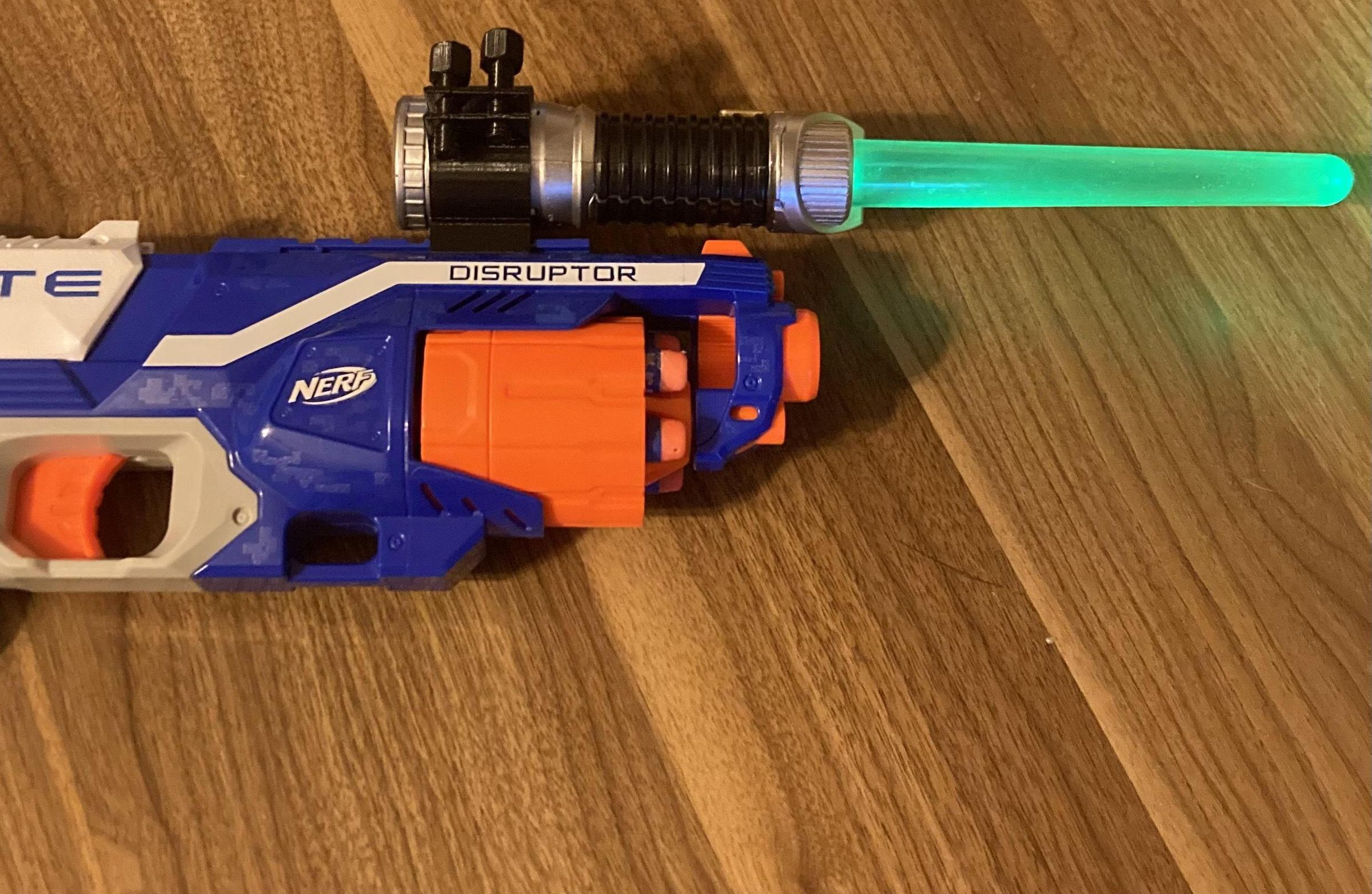 Nerf Lightsaber Rail Attachment With Glowing Lightsaber!