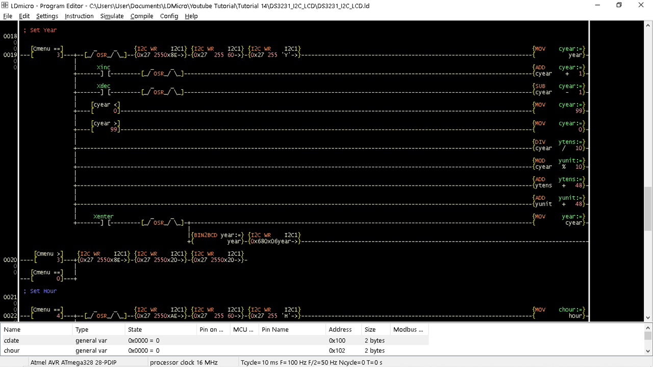 DS3231 REAL-TIME CLOCK WITH I2C LCD AND ARDUINO NANO : 5 Steps ...