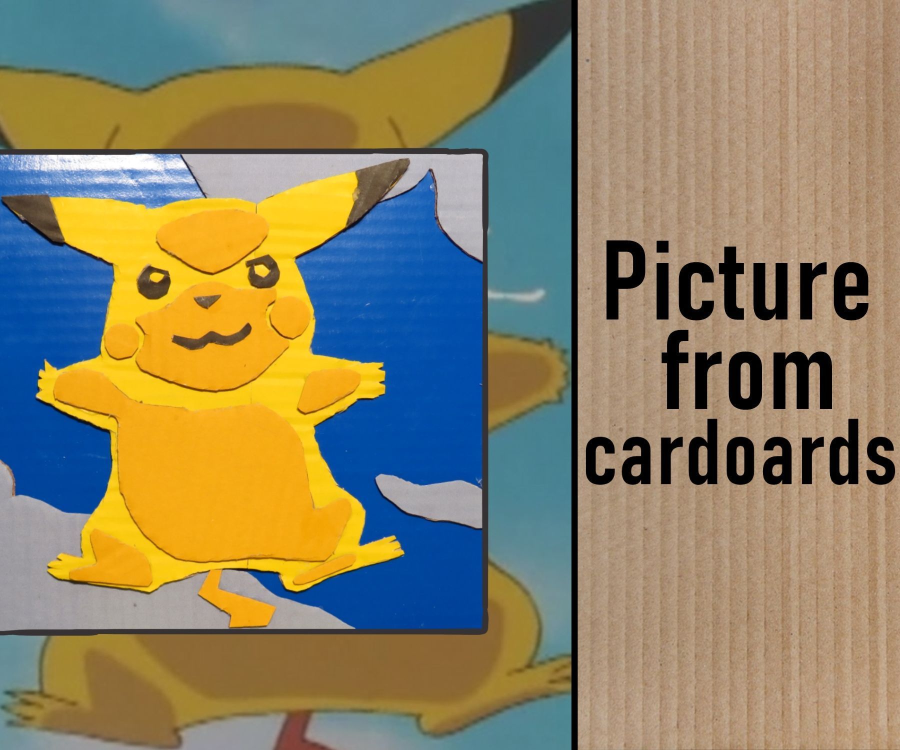 Picture Made From Cardboards Only.