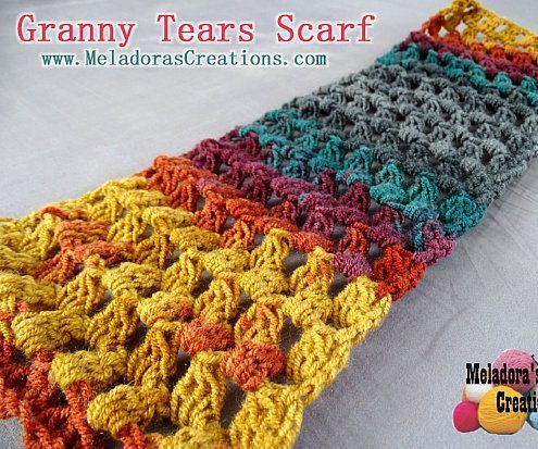 Granny Tears Scarf - Free Crochet Pattern