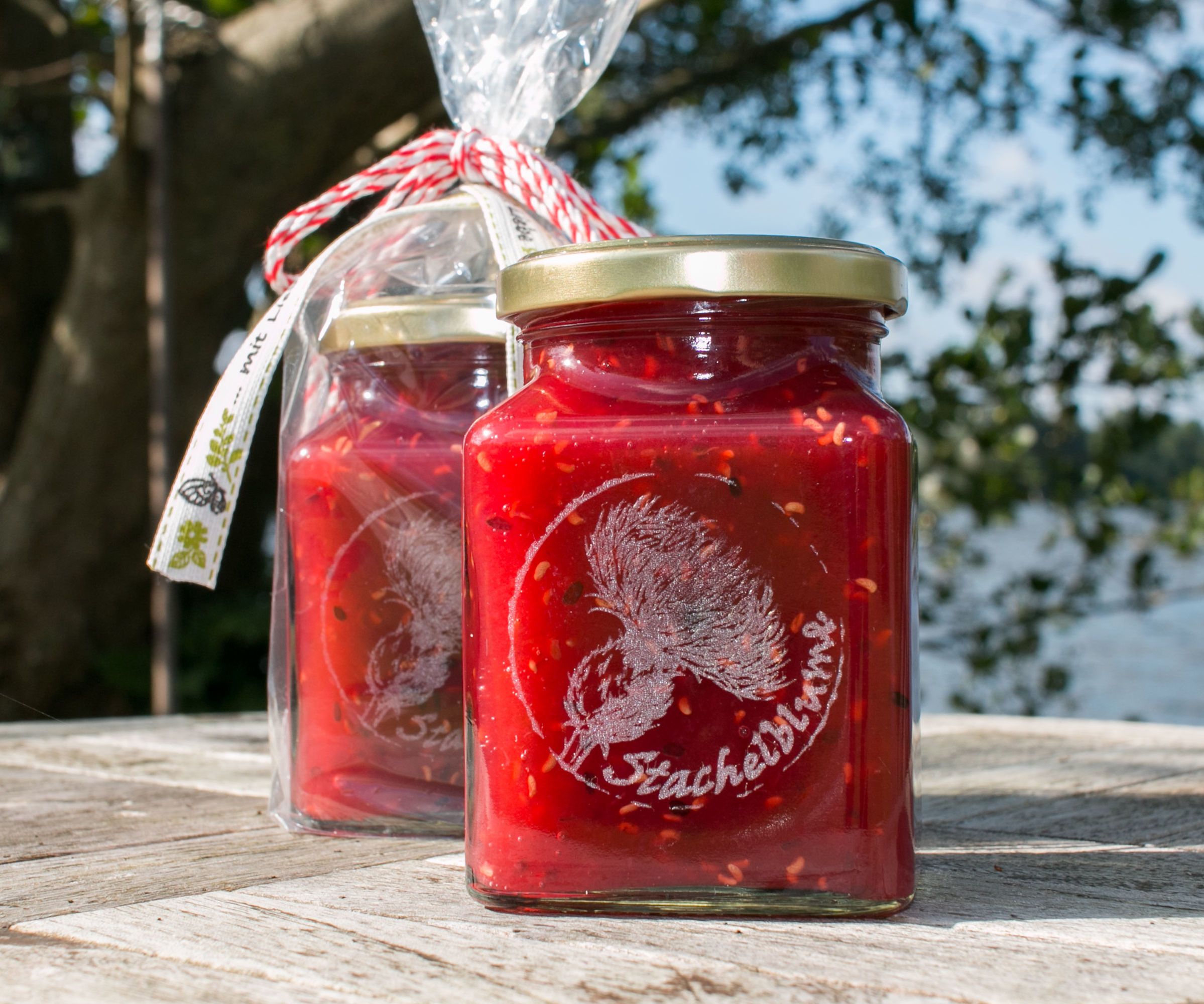 Personalized Gooseberry and Raspberry Jam
