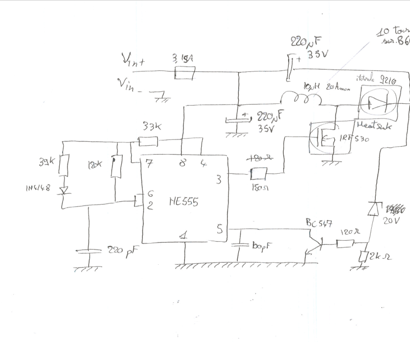 NE555 DCDC 12V->19V Regulated