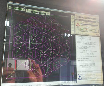 Waterjet Cutting the "Flower of Life" Into 1/16" Thick Steel Sheet