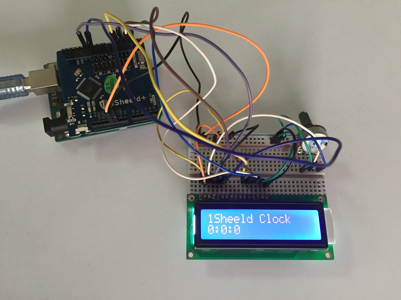 Arduino Digital Clock Using 1Sheeld : 5 Steps - Instructables