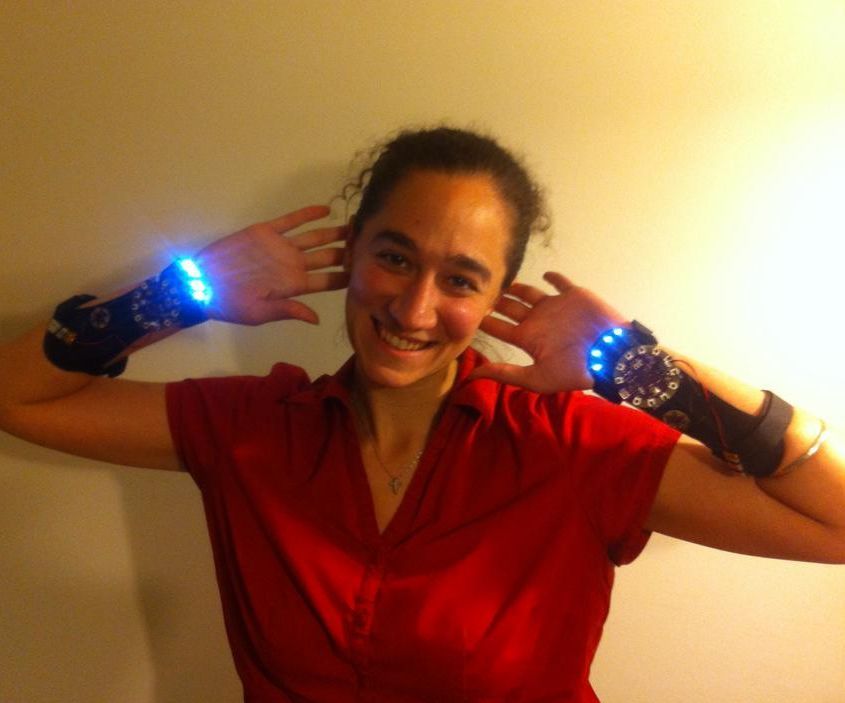 Accelerometer Controlled Light Gauntlets