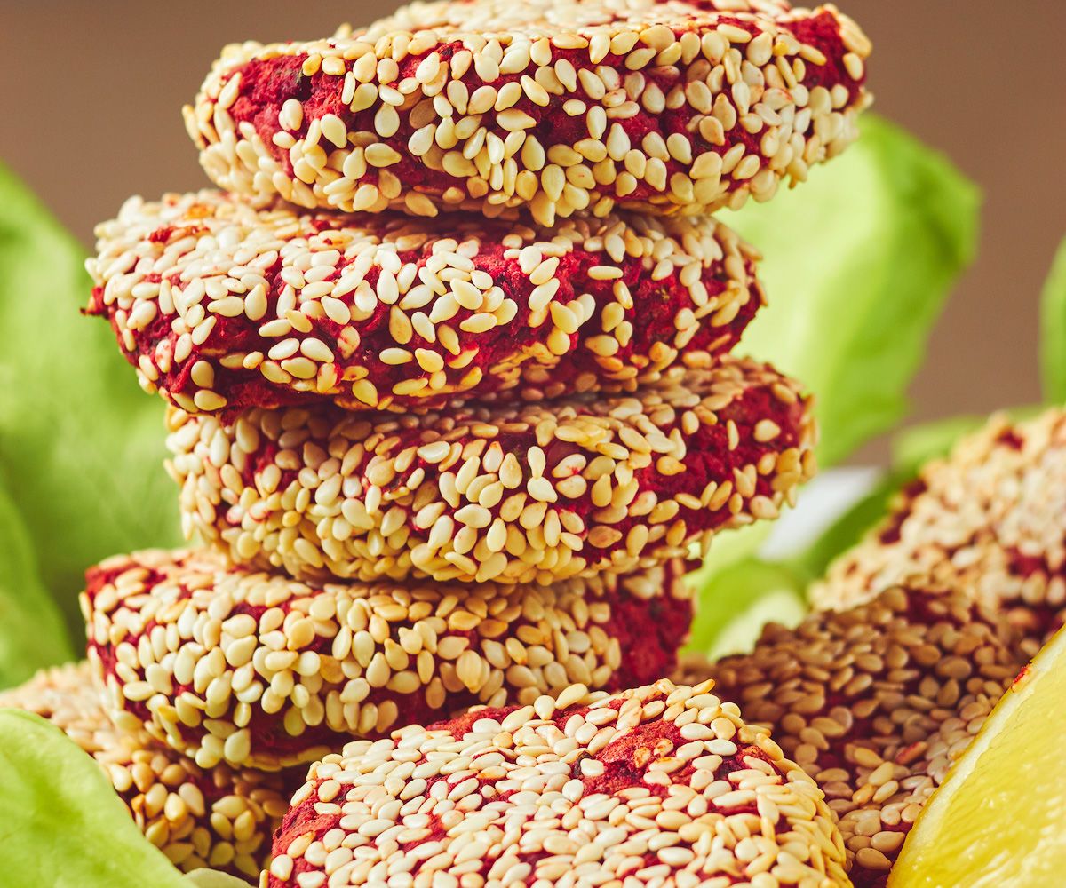 Easy Baked Beetroot Falafels