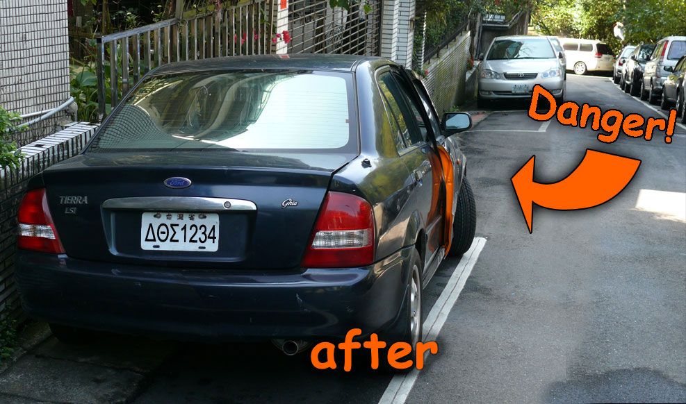 Car Door Warning Color