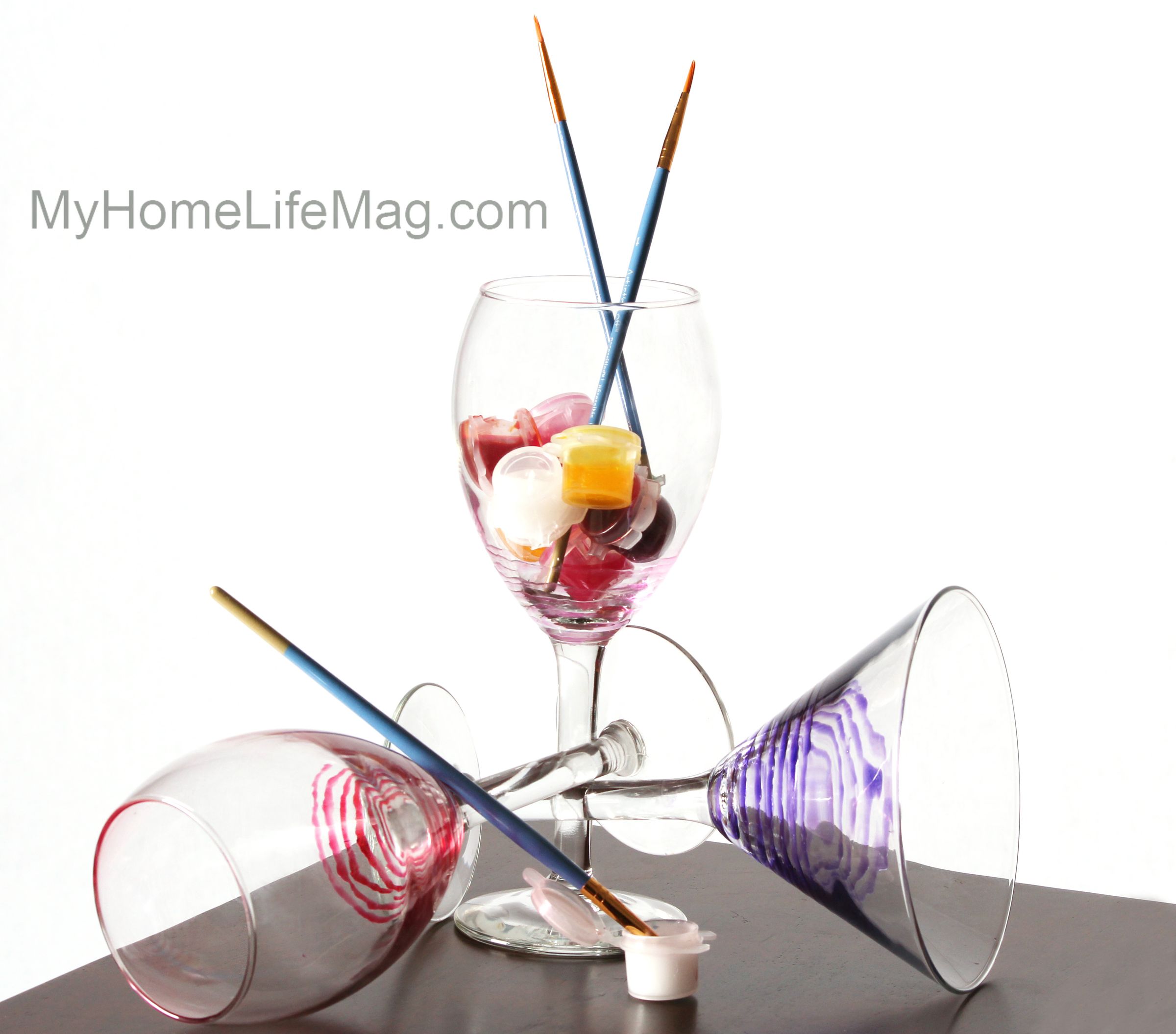 DIY Decorative Wine Glasses