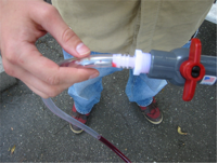 Connecting the Blood Hose