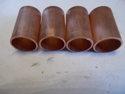 Cut the Copper Pipe Into Pieces and Sandpaper Them