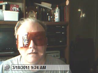 Blue Blocker Mask from a Soda Bottle