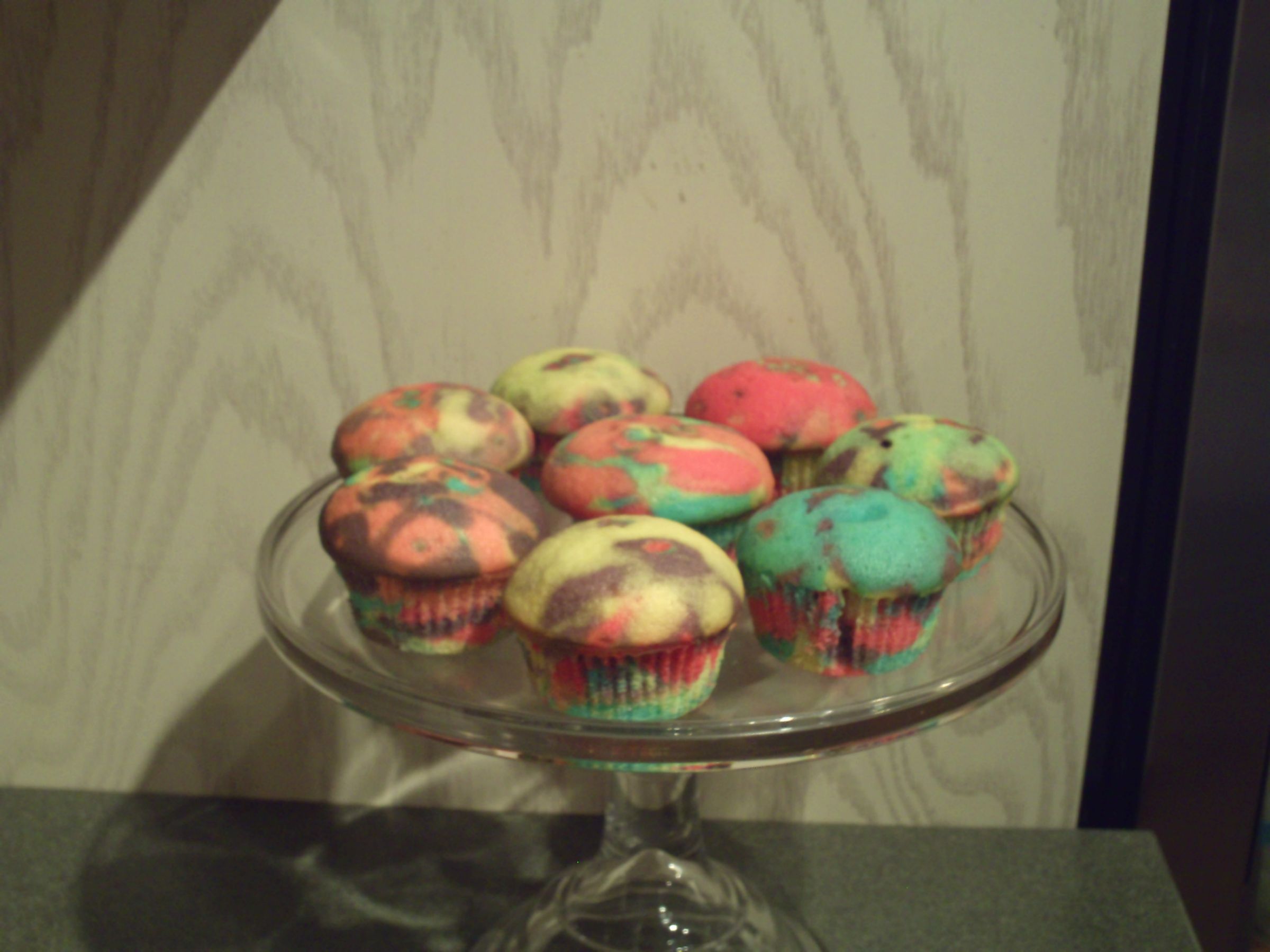 Tie-Dye Drizzle Cupcakes