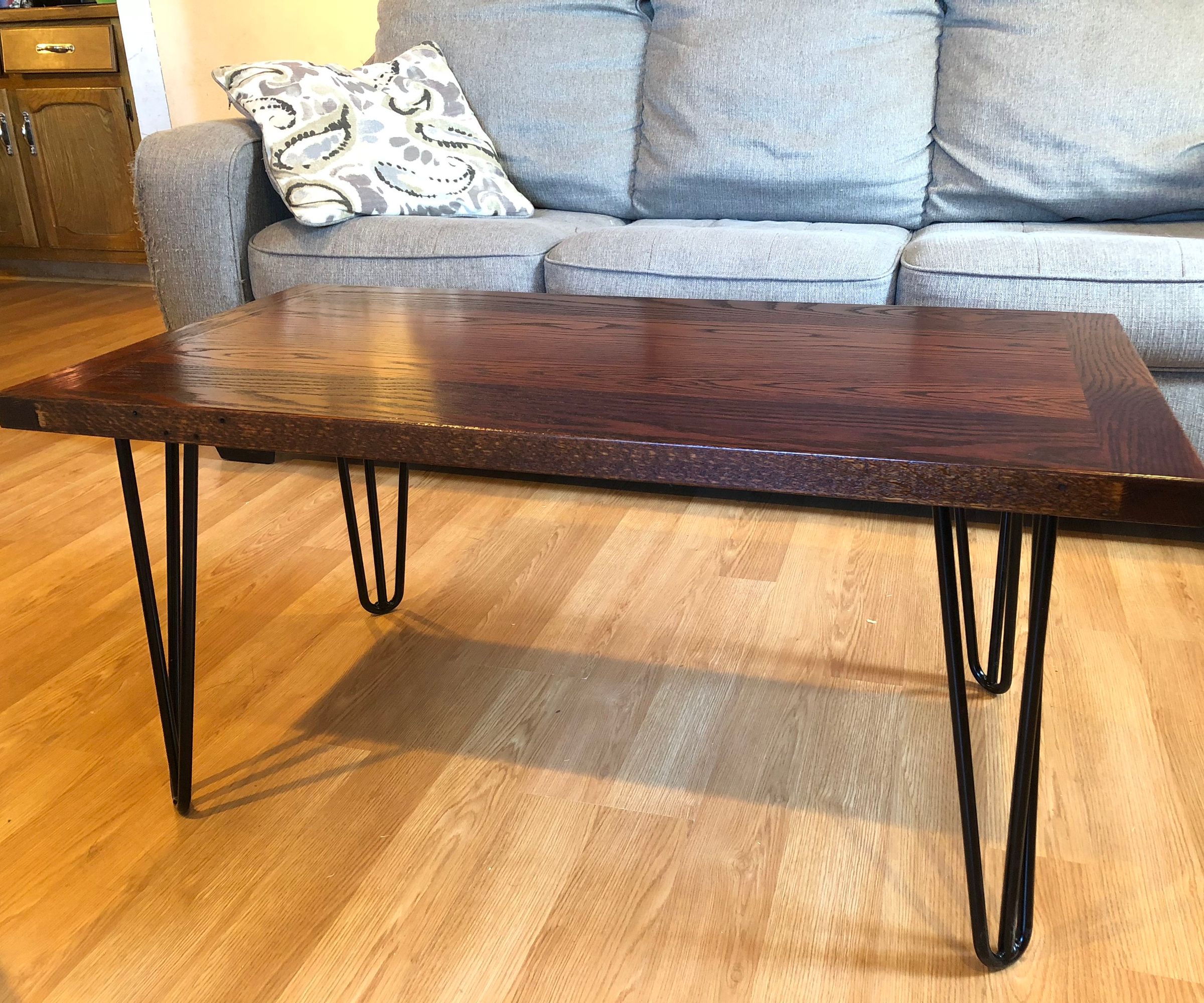 100+ Year-Old Church Door Red Oak Coffee Table