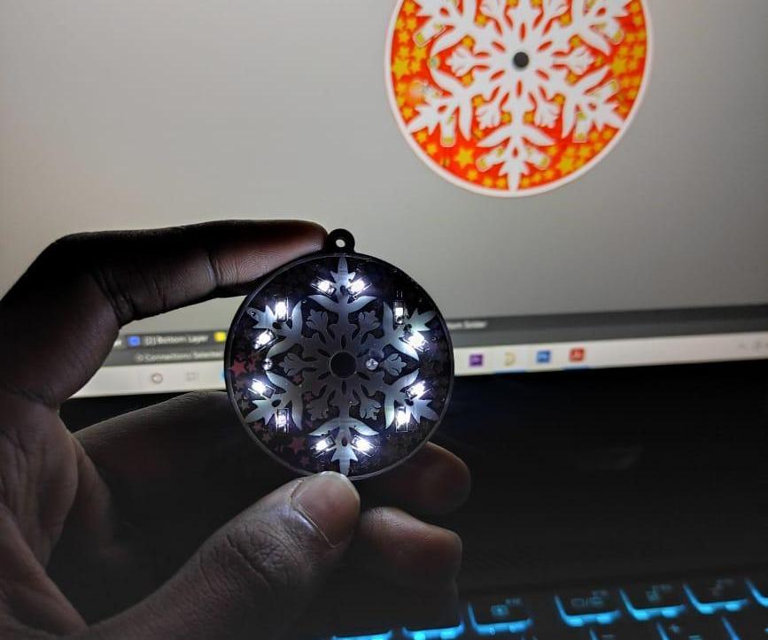 PCB Snowflake Ornament