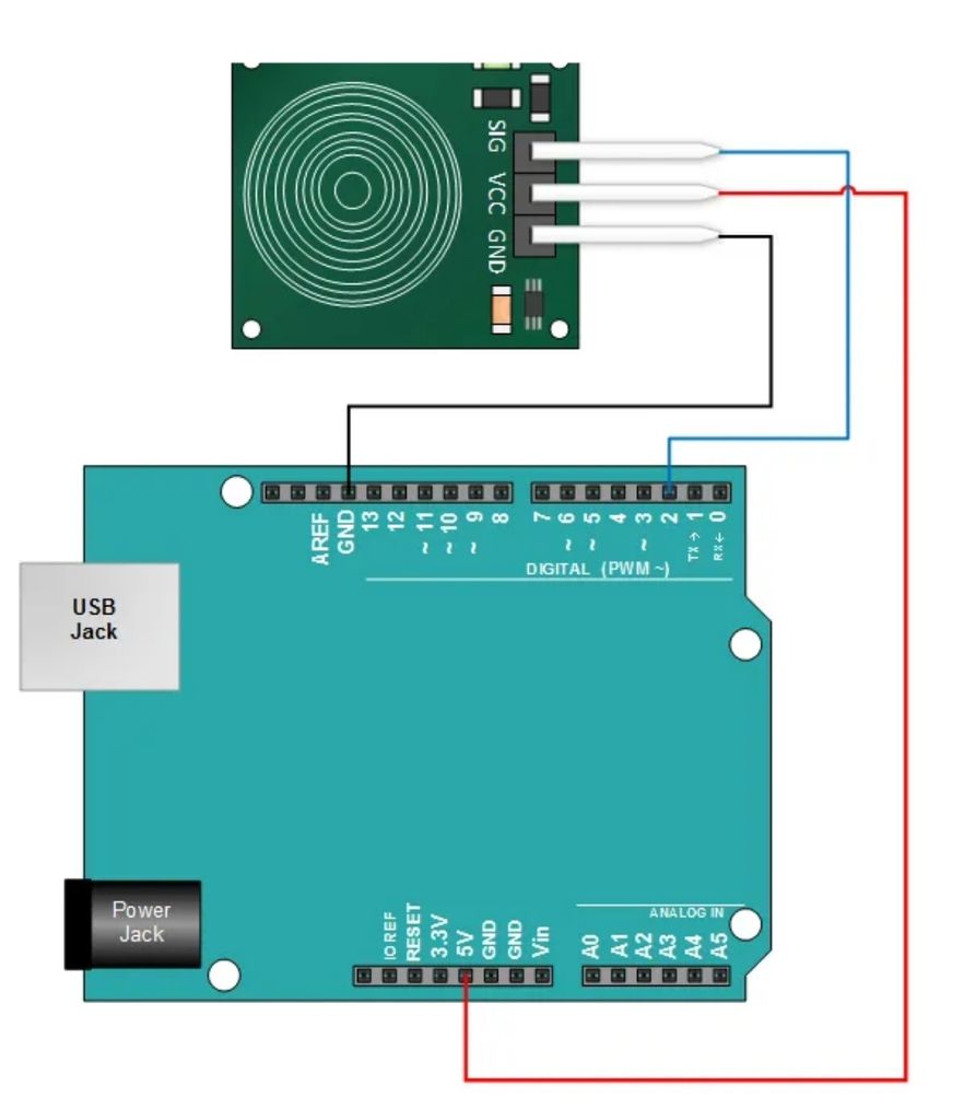 Capacitive And Metallic Touch Sensor Interfacing With Arduino Uno