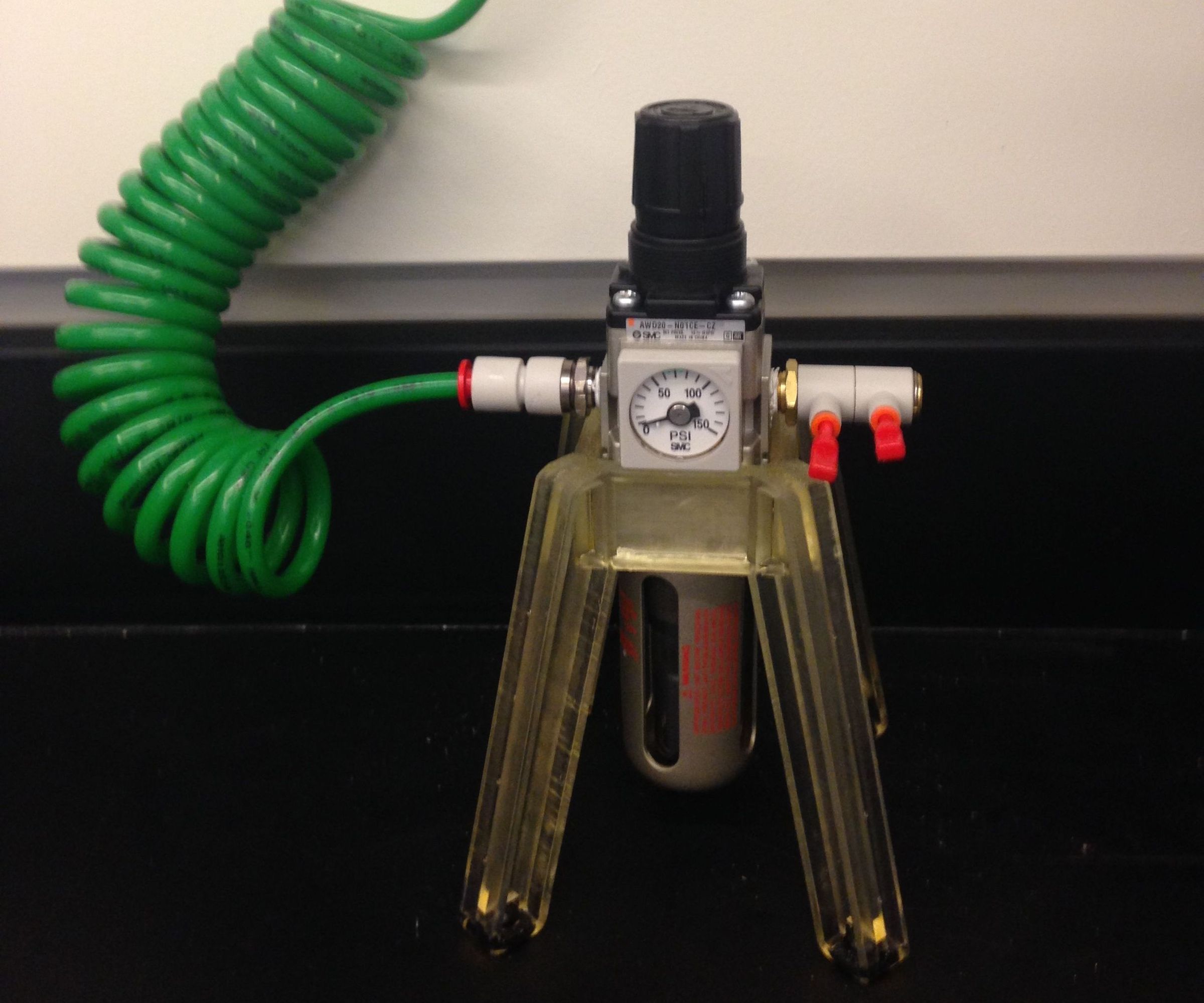 Air pressure regulator stand