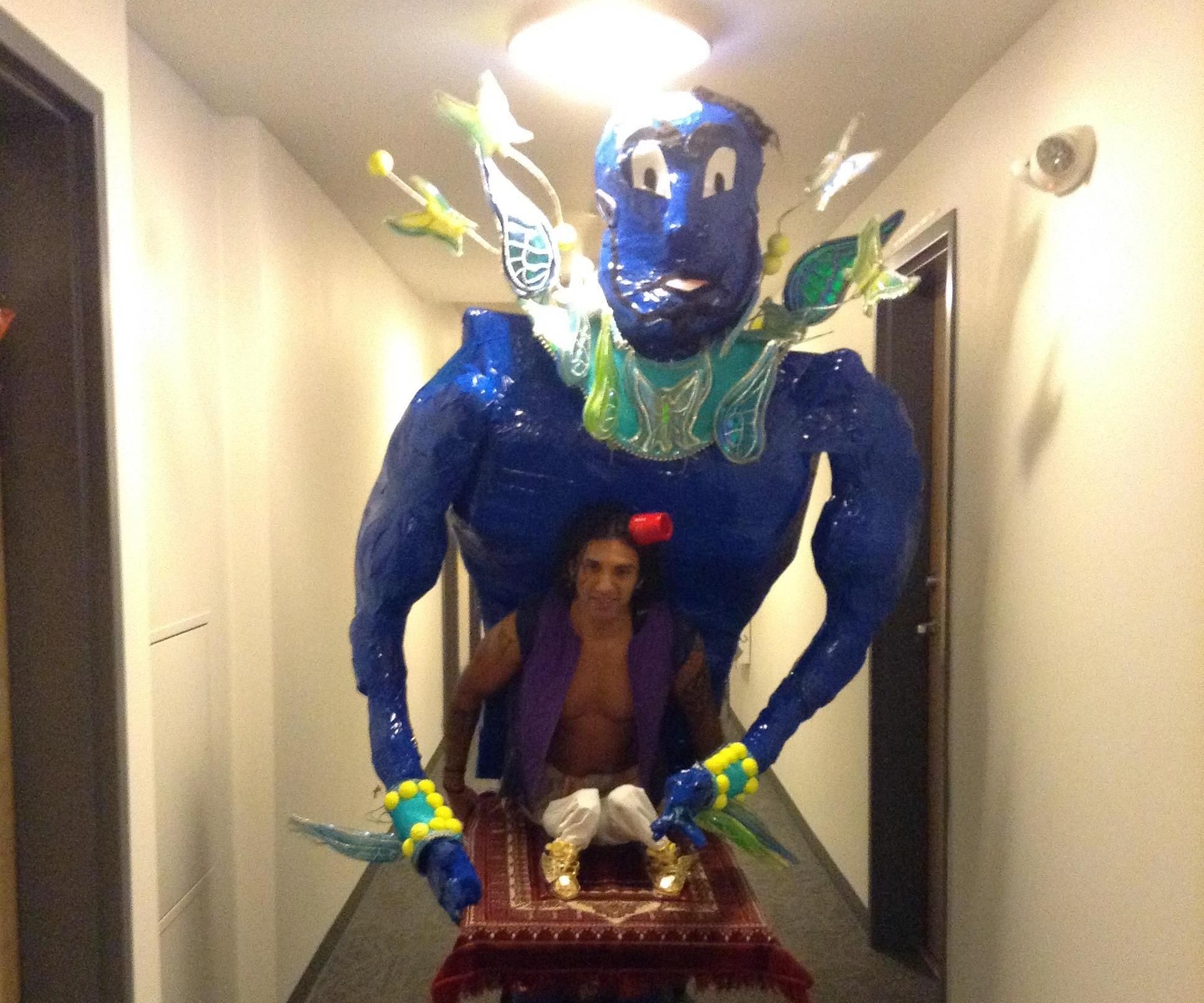 Aladdin & Genie on Flying Magic Carpet!