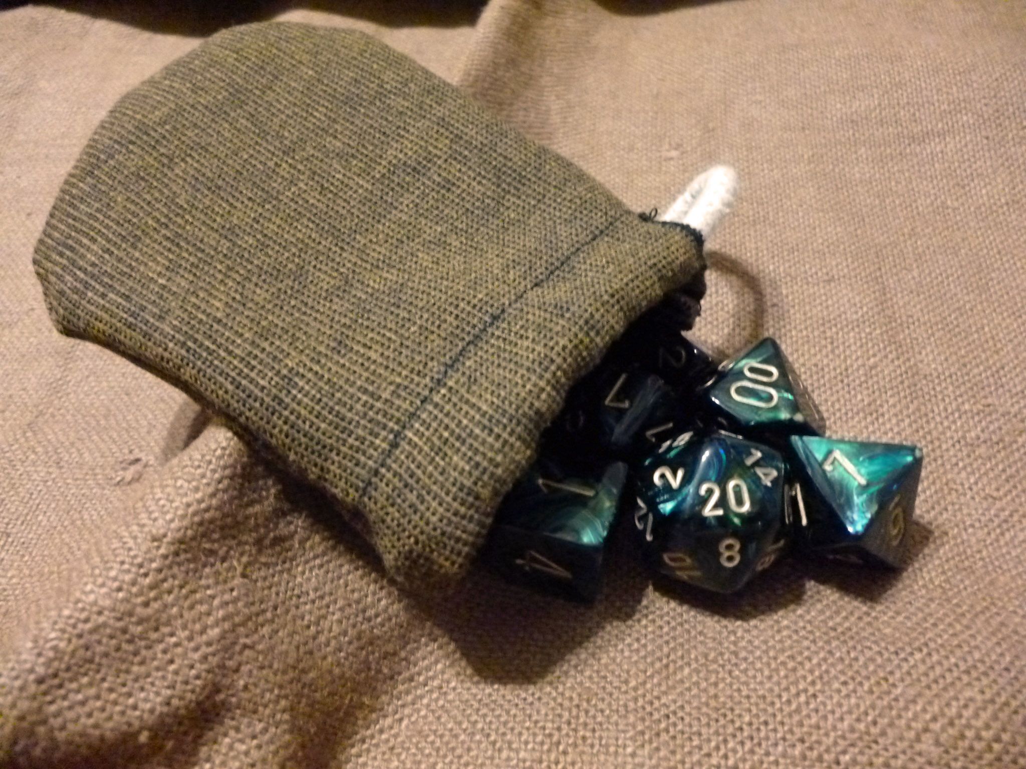 Small, Rustic Dice Bag
