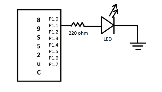 Writing Code for the 89S52 UC and the Circuit