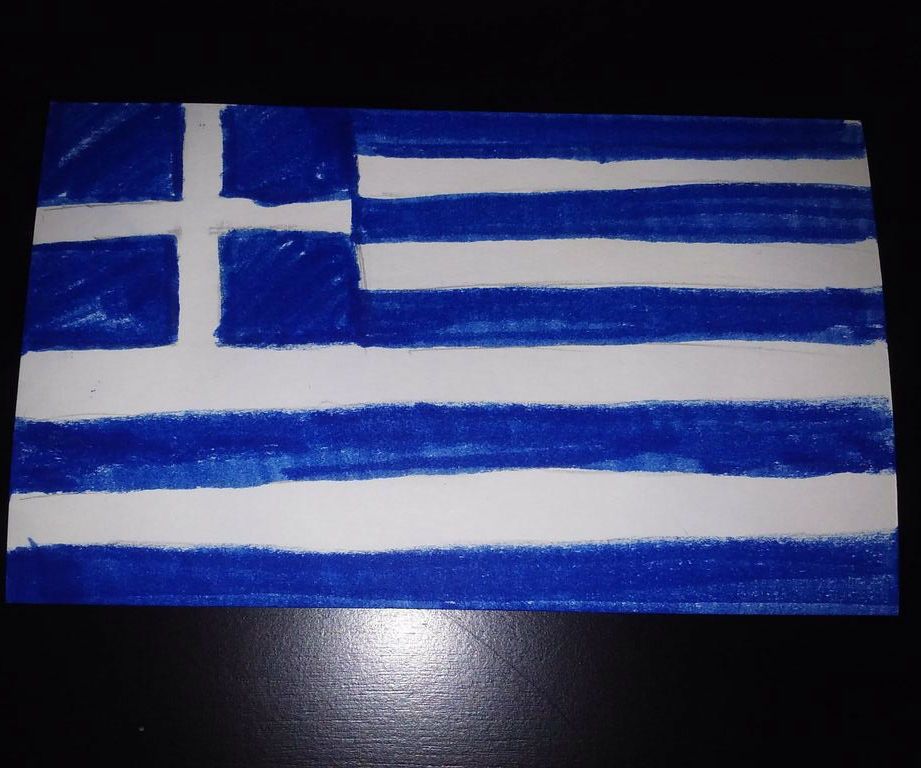 DIY Flag Art: Greece
