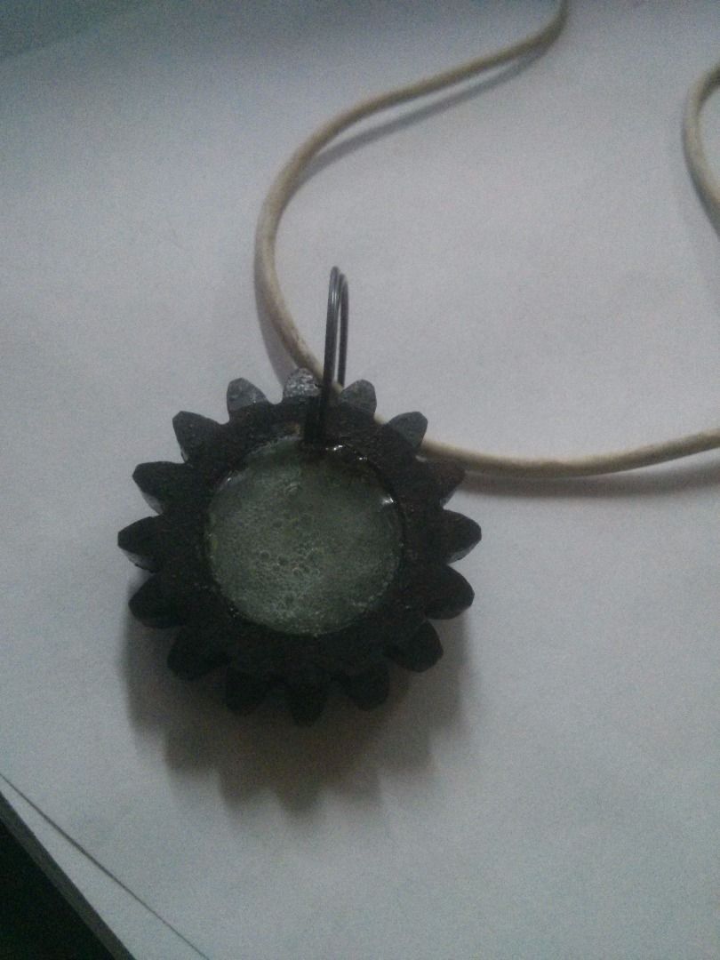 Spur Gear Glass Cored Pendant