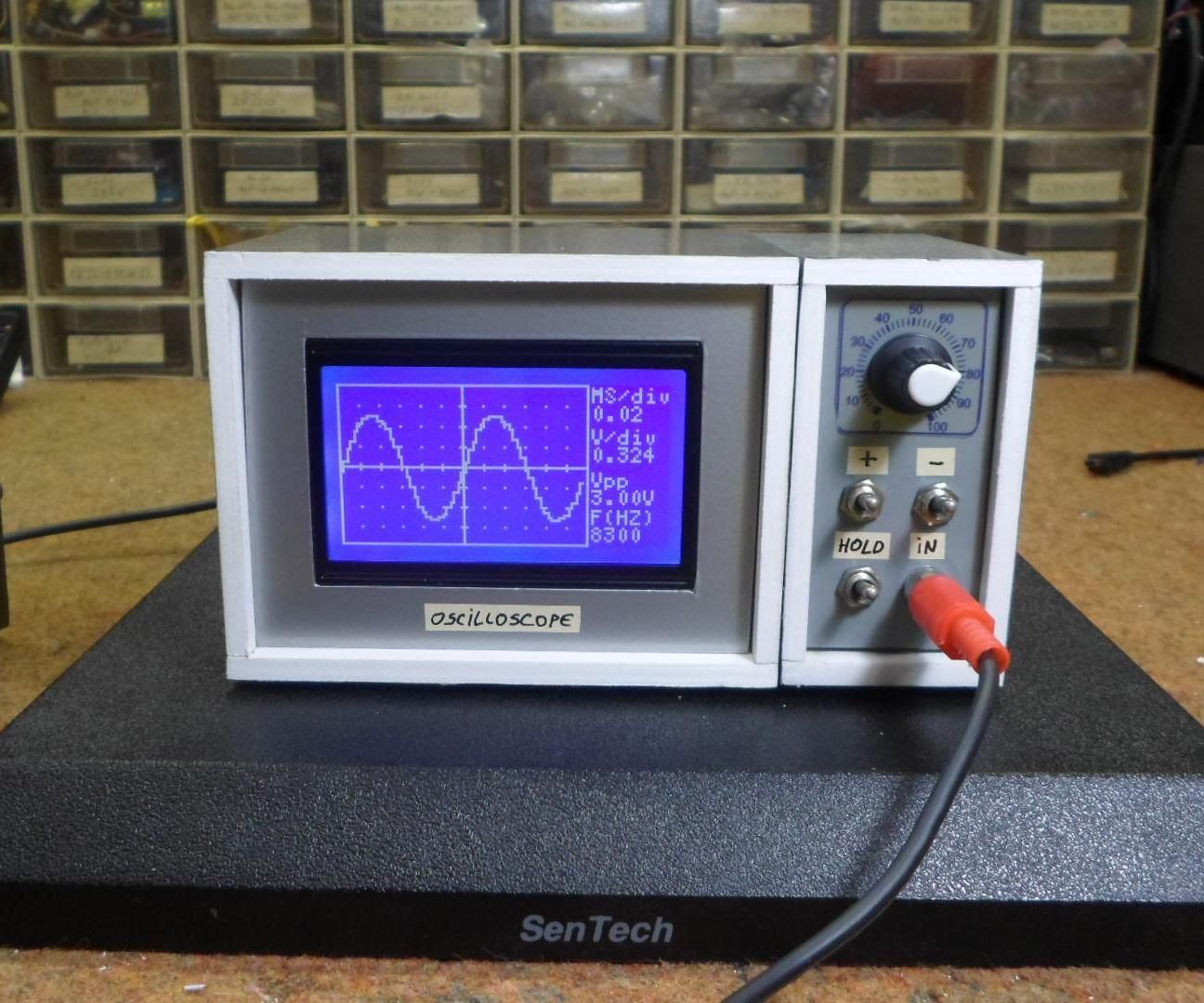 DIY 10Hz-50kHz Arduino Oscilloscope on 128x64 LCD Display