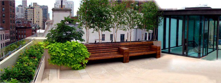 NYC Roof Deck Design: Park Avenue Limestone Patio