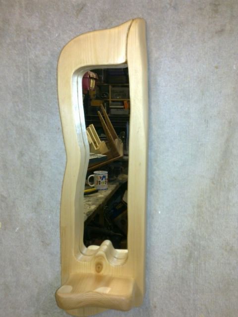 How to make a fairly simple wood framed mirror with shelf