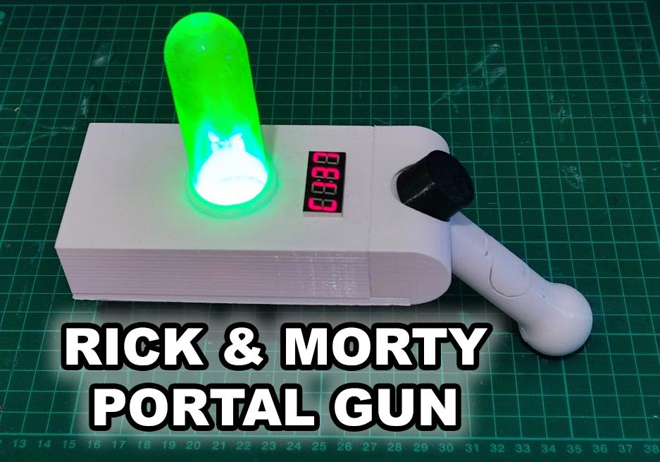 Rick and Morty Portal Gun (Arduino and 3D Printer Project