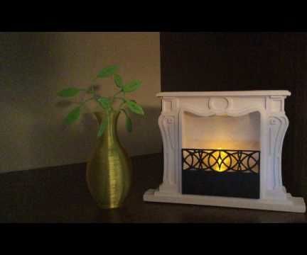 3d Printed Fireplace With Fusion 360.