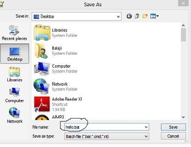 Creating a .bat File