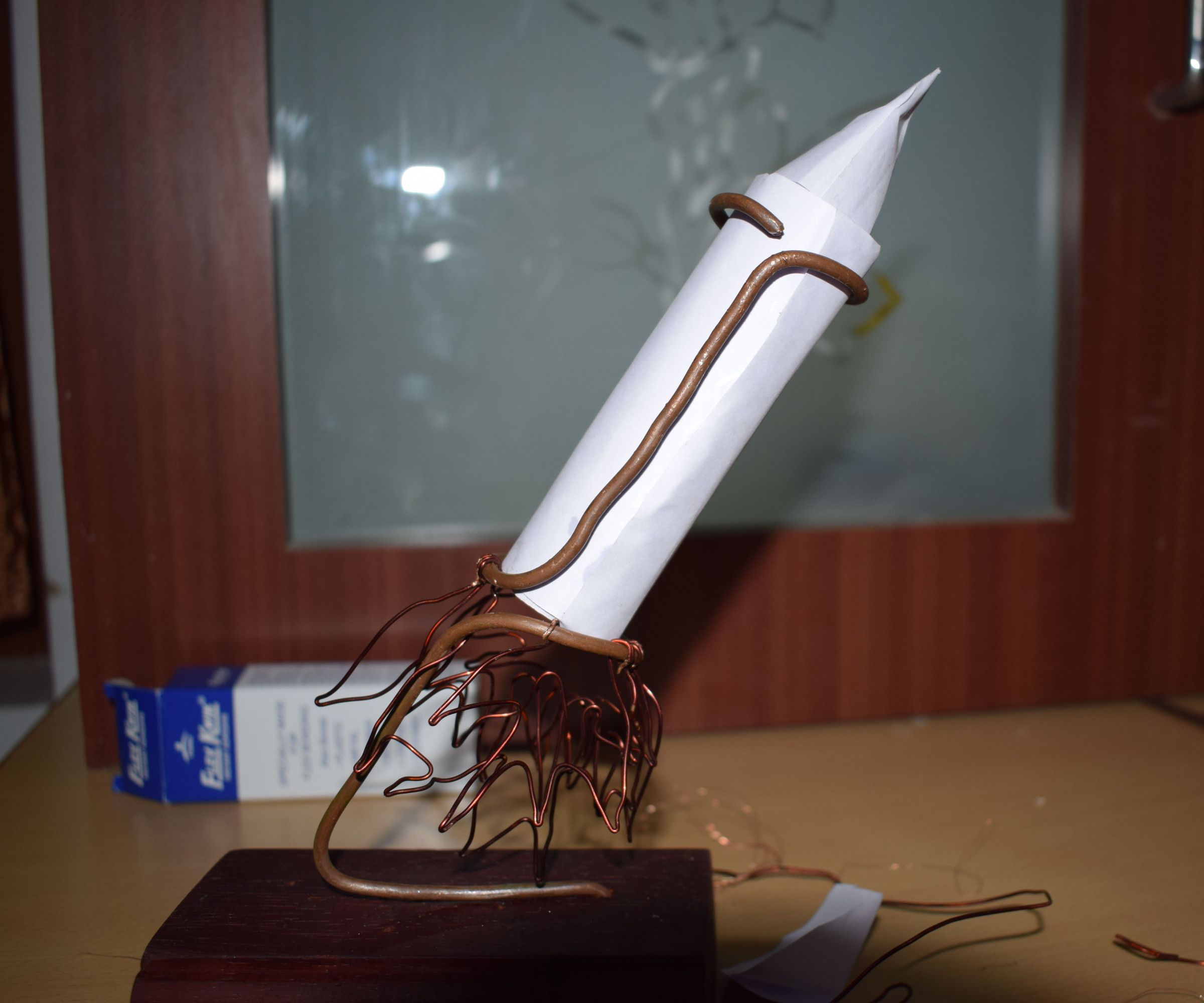 Rocket Inspired Copper Pen Stand