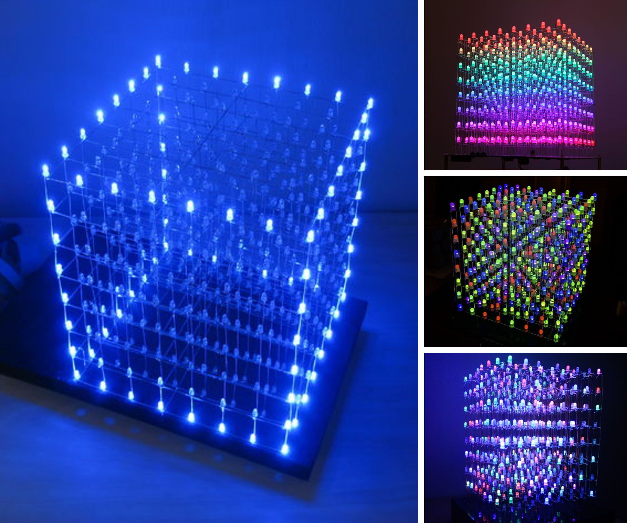 A Collection of WAAAY Too Many 8X8X8 RGB LED Cubes!