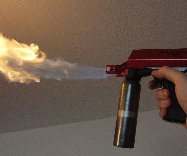 Cool Flamethrower Gun, HV Spark Triggered