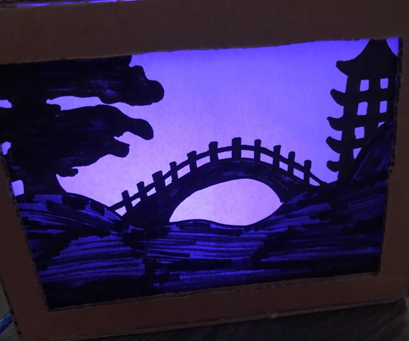 Rainbow Cardboard Lamp