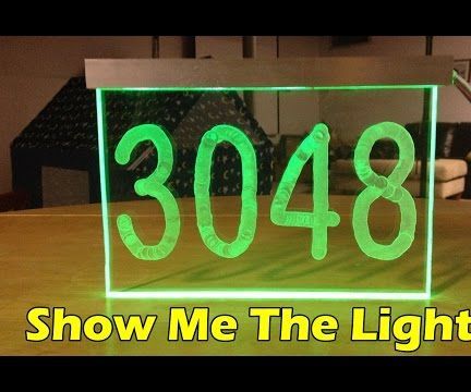 LED House Number Plexiglass