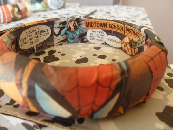 Decoupage Spiderman Bangles